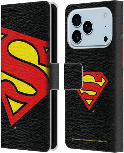 Vista 155 de Head Case Designs Funda de piel con licencia oficial de Superman DC Comics con logotipos negros y rojos compatible con Apple iPhone 11