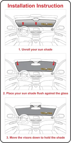 Vista 9 de YelloPro - Parasol para parabrisas delantero de ajuste personalizado para Ford Maverick Pickup 2022, 2023, 2024, 2025, 2026, híbrido, XL, XLT