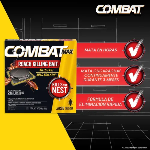 Vista 3 de Combat Max - Cebo para matar cucarachas grandes, 8 unidades (paquete de 1)