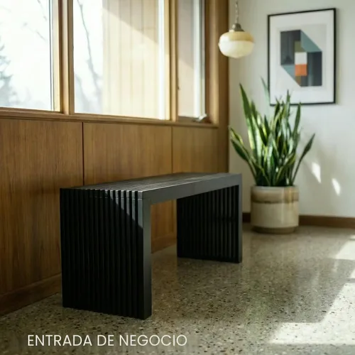 Vista 7 de Banco de madera natural de bambú de 36 pulgadas, pequeños bancos de madera para entrada, sala de estar y comedor, cocina, dormitorio, baño, pasillo