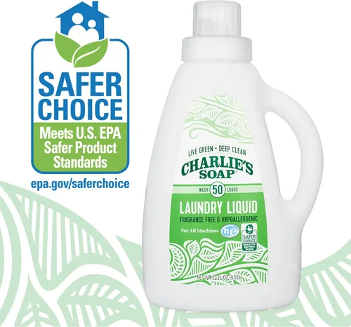 Vista 5 de Charlie's Soap - Detergente líquido para lavandería sin fragancia - 50 cargas (Una botella de 50 cargas, 50 cargas totales)