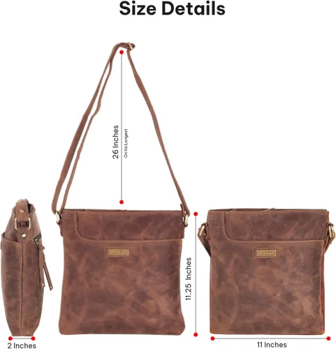 Vista 48 de VALENCHI Real Genuine Leather Women's Crossbody Purse/Bag With Adjustable Strap