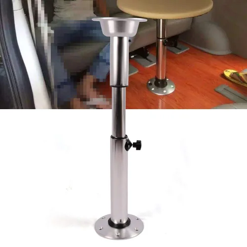 Vista 8 de Soporte de pedestal de mesa ajustable, base de pedestal de mesa con altura ajustable de 22 a 28 pulgadas, base de mesa de restaurante, base