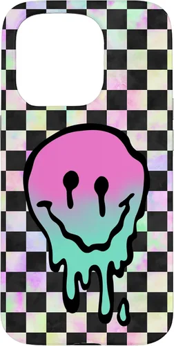 Vista 14 de Blah Drippy Pink Teal Y2K Graphic Case for iPhone 17