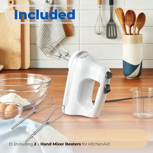 Vista 6 de Batidoras turbo para mezcladora de mano KitchenAid W10490648, KHM2B, AP5644233, PS4082859 WPW10490648 W10490648 Replacement Beaters for Kitchen