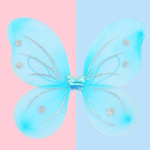 Vista 6 de 6 alas de hada para niñas, alas de mariposa para disfraces de hadas, alas de ángel, disfraces de princesa para Halloween