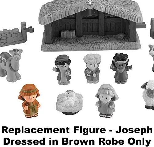 Vista 4 de Pieza de repuesto para el juego de pesebre Fisher-Price Little People J2404 ~ Joseph ~ Funciona muy bien para otros pesebres, historia bíblica