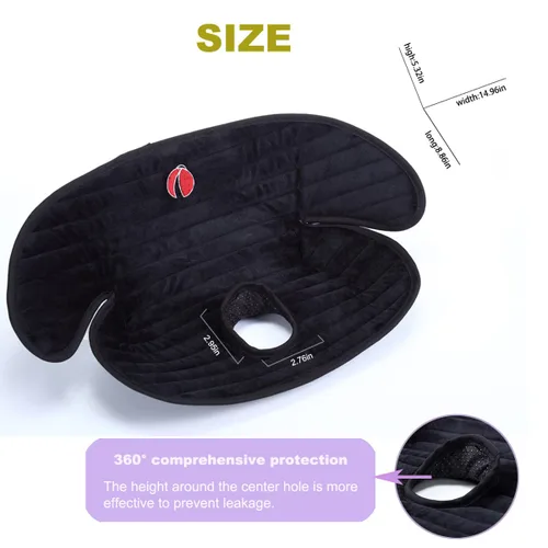 Vista 5 de Protector de asiento de coche para bebé, protector de asiento de automóvil con forro impermeable para asiento de automóvil de seguridad infantil