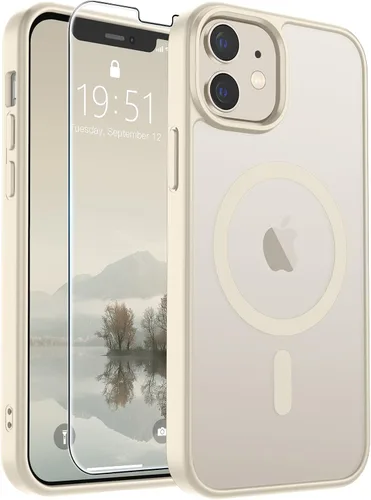 Vista 327 de SUPFINE Funda magnética para iPhone SE 2022 (3ª)/2020 (2ª), iPhone 8 (compatible con MagSafe) (protección contra caídas de grado militar), funda