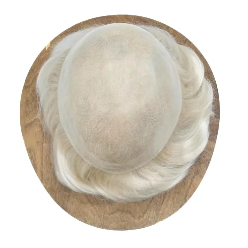 Vista 67 de Toupee para hombre 100% cabello humano real tupé para hombres 0.004 in piel de poliuretano para hombre, sistema de reemplazo de piezas de pelo