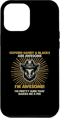 Vista 6 de iPhone 15 Pig Dad Mom Awesome - Farmer Breeder Oxford Sandy And Blacks Case