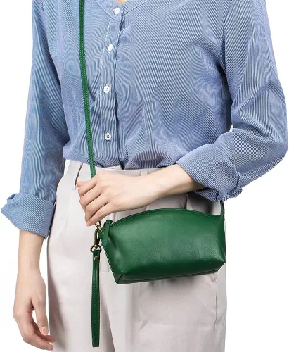 Vista 3 de Monederos pequeños para mujer, bolsos cruzados de cuero, monederos de pulsera, bolso de mano pequeño