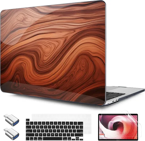 Vista 10 de TWOLSKOO Funda compatible con MacBook Pro de 13 pulgadas 2023-2016 A2338 M2/M1 A2251 A2289 A2159 A1989 A1706, cubierta rígida de plástico y funda