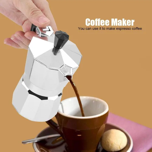 Vista 3 de TOPINCN Cafetera Italiana 1 taza para estufa, cafetera 1 taza para gran sabor fuerte olla italiana para hacer café 1 taza