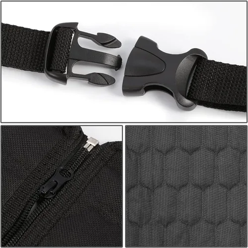 Vista 9 de DNA Motoring Funda de asiento de coche para perro, funda para asiento trasero para mascotas, 100% impermeable, a prueba de arañazos, antideslizante