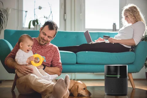 Vista 9 de GermGuardian Airsafe+ Purificador de aire HEPA para el hogar, habitaciones grandes de hasta 1043 pies cuadrados con filtro de aire HEPA, luz UV-C