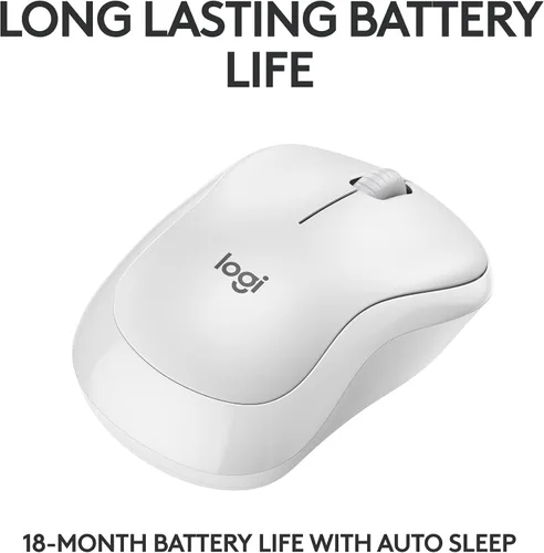 Vista 5 de Logitech Ratón inalámbrico Bluetooth silencioso compacto M240 - Blanco Blanco hueso