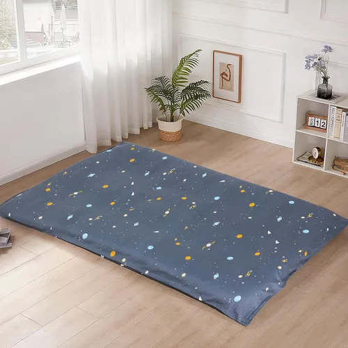 Vista 12 de Funda de colchón de futón de piso 100% algodón, suave, amigable con la piel, lavable, con cremallera, funda de colchón tatami, a prueba de polvo