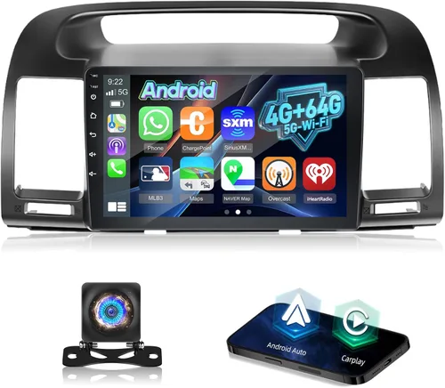 Vista 8 de Estéreo de coche Android 13 para Toyota Camry 2000 2001 2002 2003 2004 2005 2006 9 pulgadas pantalla táctil Radio con Carplay Android Auto Hi-Fi