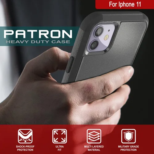 Vista 9 de Punkcase Funda para iPhone 11 con clip para cinturón [Serie Patrón] 4-1, resistente y protectora multicapa con soporte integrado para iPhone 11