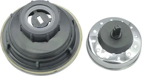 Vista 6 de Colador de cesta de 4 pulgadas para fregadero de cocina de acero con base de ABS y montaje de colador extraíble, para fregadero de cocina estándar