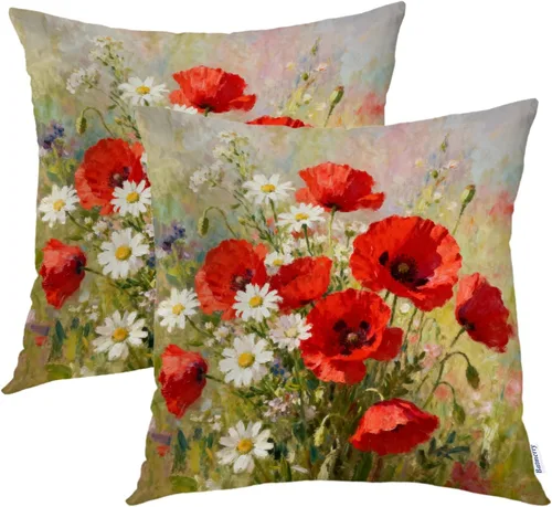 Vista 14 de Batmerry Fundas de almohada decorativas con estampado digital de hojas verdes y gatos negros con estampado digital para sofá, cama, cremallera