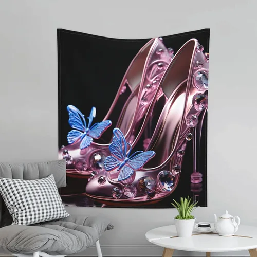 Vista 4 de HJTRW Tapiz floral para colgar en la pared, 60 x 51 pulgadas, tapiz para dormitorio, divertido tapiz de pared, arte de pared, manta de pared