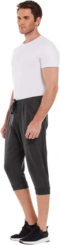 Vista 5 de HDE Pantalones cortos capri de yoga para hombre con bolsillos para correr