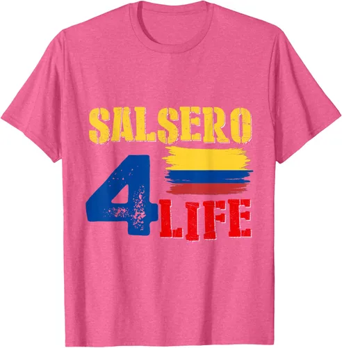 Vista 21 de Salsa Colombiana Gift - Camiseta de música con bandera colombiana Negro