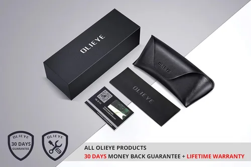 Vista 6 de OLIEYE - Gafas de sol clásicas para hombre con diseño de rectángulo polarizado para hombre