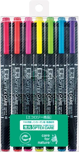 Vista 9 de ZEBRA B-WKCR1-BL Resaltador, Optex Care, azul, 10 bolígrafos