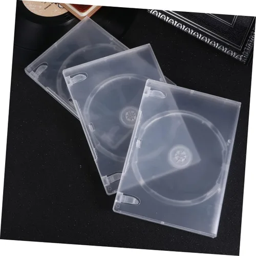 Vista 3 de Homoyoyo Caja de almacenamiento de CD transparente de 6 uds. Capacidad de la caja de DVD portátil para cine en casa Diseño de reconocimiento fácil