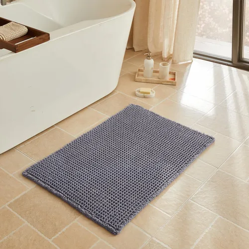 Vista 74 de Triohero Tapete de baño con diseño de gofre, tapete de baño pequeño y bohemio, antideslizante, lavable, ultra suave, súper absorbente, de secado