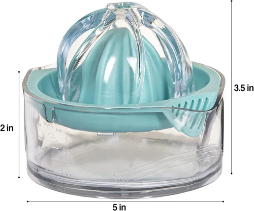 Vista 2 de Better Houseware Exprimidor manual de frutas y limón, naranja y lima, exprimidor de frutas, antideslizante y fácil de usar, de alta calidad, apto