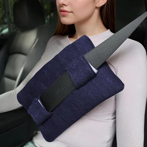 Vista 13 de Almohada para cinturón de seguridad poscirugía, almohada para puerto de quimioterapia para protector de pecho para pacientes de quimioterapia