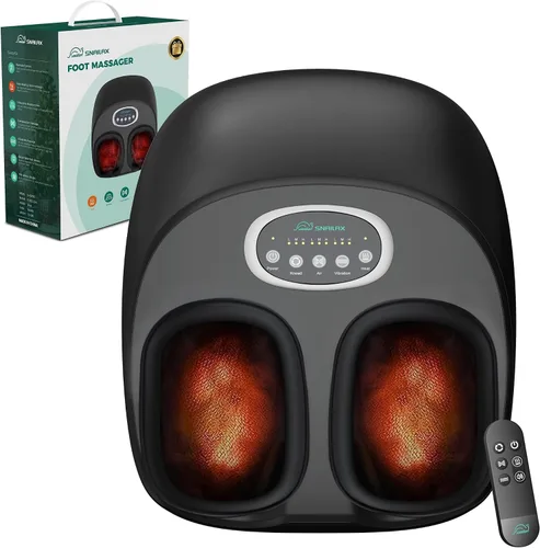 Vista 8 de Snailax - Máquina masajeadora de pies Shiatsu con calor relajante, amasado profundo, compresión de aire, mejora la circulación sanguínea
