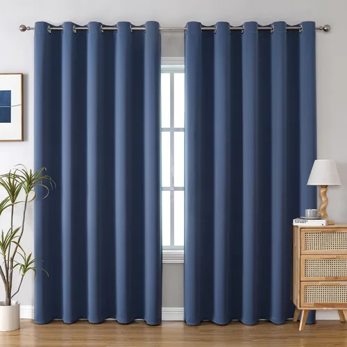 Vista 36 de ChrisDowa - Cortinas cortas para ventana de 40 pulgadas para dormitorio - Cortinas cortas con ojales y aislamiento térmico para oscurecer