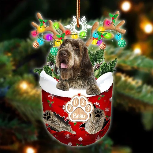 Vista 126 de NAZENTI Adorno Navideño de Bolsillo Personalizado de Affenpinscher en la Nieve, Adorno de Forma Acrílica de Perro, Adorno de Navidad 2023, Adorno