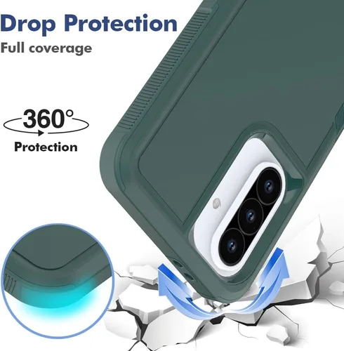 Vista 96 de Jeylly Compatible con Samsung Galaxy A22 5G Funda, Funda Samsung A22 5G con 2pcs protectores de pantalla de vidrio templado