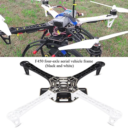 Vista 6 de Quadcopter FPV - Kit de marco de dron, kit de marco de dron, accesorio RC placa PCB integrada, 17.7 pulgadas para DJI F450 Quadcopter Kit de marco