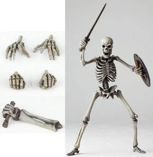 Vista 9 de Monsters/Horror Jason and The Argonauts Revoltech SciFi Super Poseable Figura de acción Esqueleto Guerrero