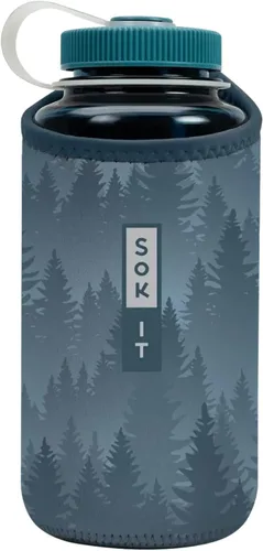 Vista 27 de Sok It BotlSok Funda para botella de agua con cubierta de neopreno aislante (Floral abstracto, se ajusta a CamelBak o Nalgene de 12 onzas)