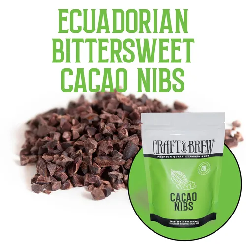 Vista 2 de Craft A Brew - Plumas de cacao - Componente clave para chocolate Stout - Para elaboración de cerveza - Plumas de cacao agridulce ecuatoriano