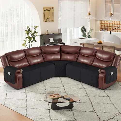 Vista 7 de KinCam Fundas impermeables para sofá modular reclinable, fundas de sofá reclinable de gran tamaño para sofá en forma de L, funda de sofá