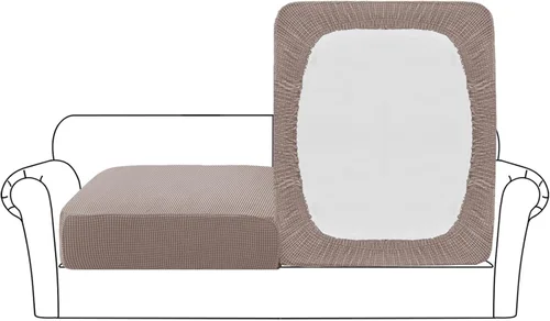 Vista 25 de Flamingo P Funda de cojín elástica de alta estiramiento para asiento de sofá, protector de muebles para sofá, funda de sofá suave y flexible