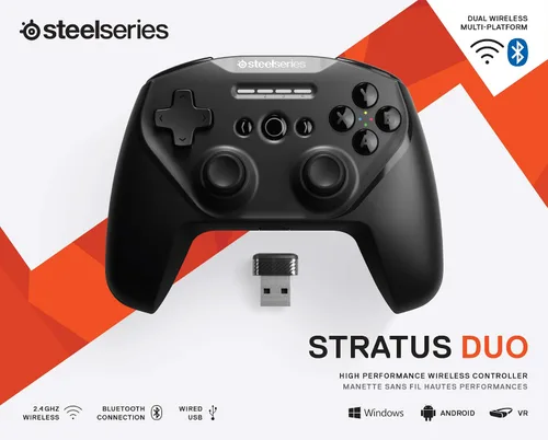 Vista 7 de SteelSeries Stratus Duo - Controlador inalámbrico para juegos - Compatible con Android Windows VR y Chromebooks - Conectividad inalámbrica dual