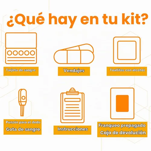 Vista 3 de at Home Kit de prueba de vitamina D, fácil de usar y preciso análisis de sangre para 25 (OH) niveles D para probar las deficiencias de vitamina