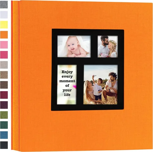 Vista 10 de Potricher - Álbum de fotos de 4x6 pulgadas, 600 fotos, con tapa de lino, gran capacidad, álbumes de fotos para recuerdos familiares, bodas, Beige