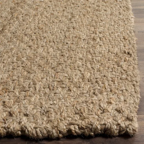 Vista 4 de Safavieh NF181A tapete de yute natural tejido a mano, de la colección de fibra natural (5 x 8 pies), Yute, Natural / Natural