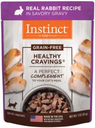 Vista 13 de Instinct Healthy Cravings, Receta sin granos con pollo real, comida húmeda natural para gatos, suplemento por Nature's Variety, 3 onzas